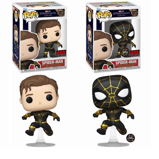 Spider-Man No Way Home - Spider-Man Black/Gold (Unmasked) (Metallic) w/Chase (AAA Anime)