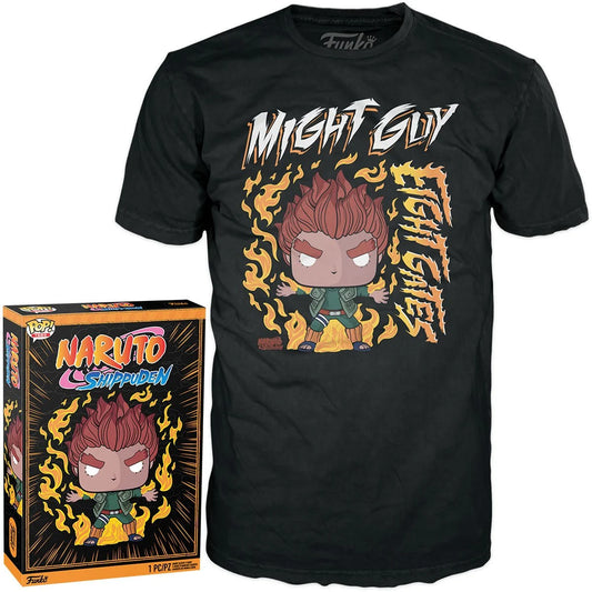 Naruto Shippuden - Might Guy (Eight Inner Gates) Adult Boxed Pop! T-Shirt